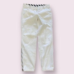 J.Crew Weathered Broken in Boyfriend Classic Twill White Chino Pants size 2